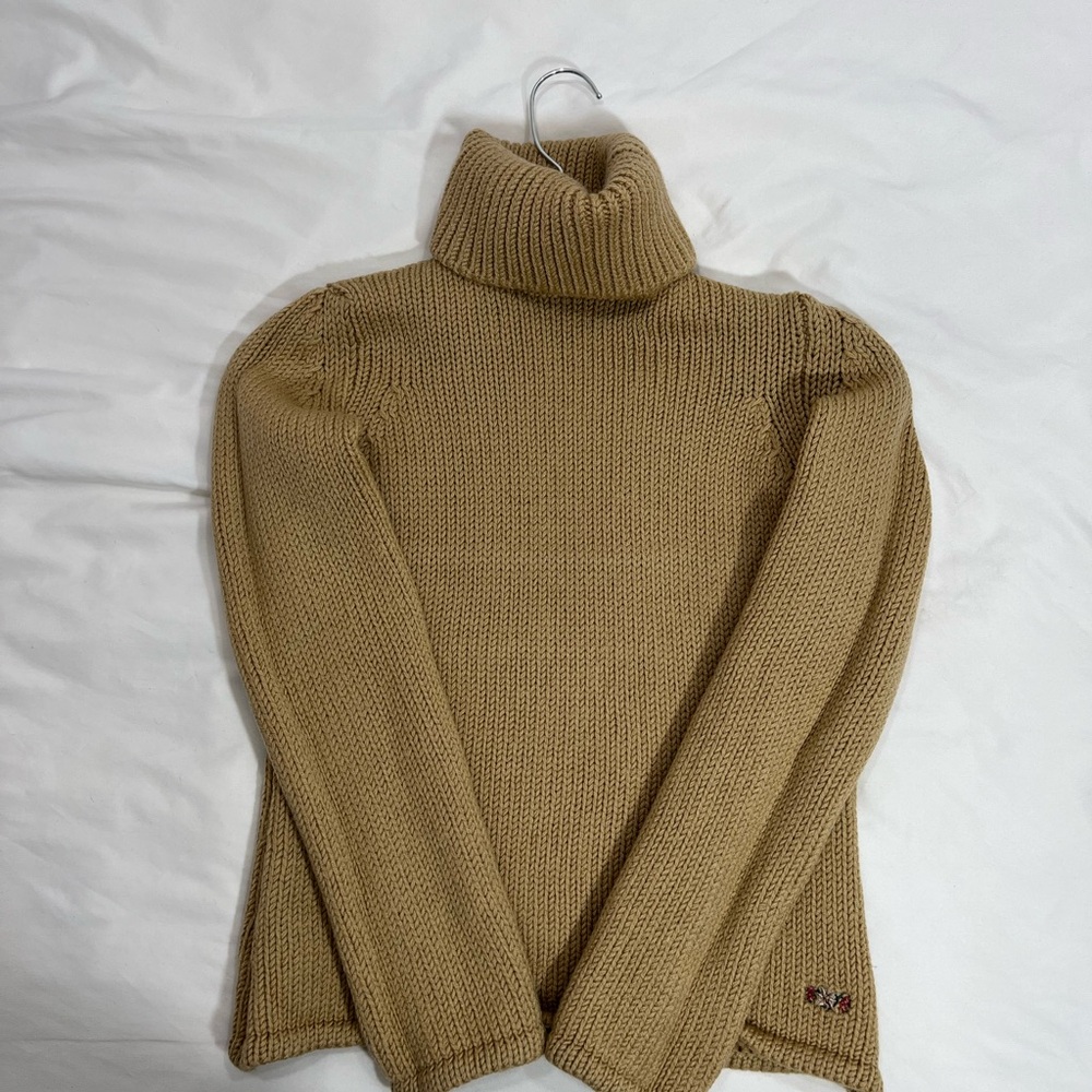 Vintage POSTCARD Merino Wool Turtleneck Sweater – Made in Italy